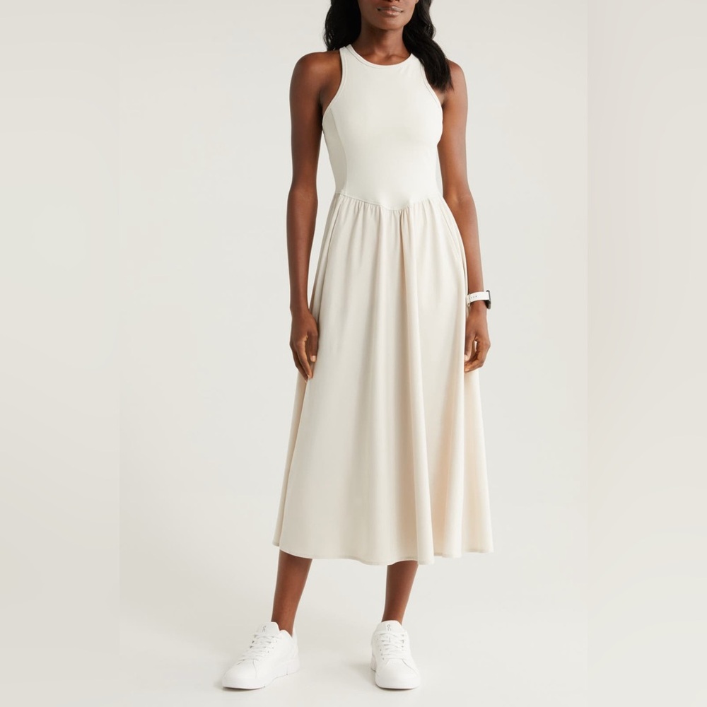 Zella Effortless Hybrid Racerback Midi Dress